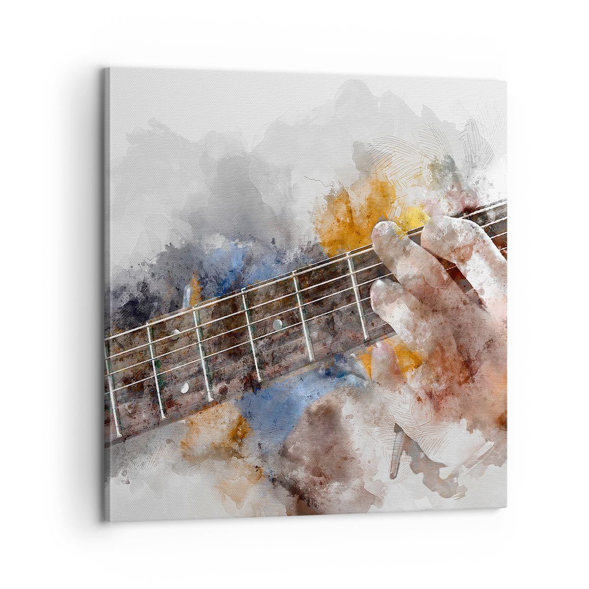 Obraz Na Płótnie - Muzyka Gitara Artysta - 60X60 Cm - Ac60X60-3448