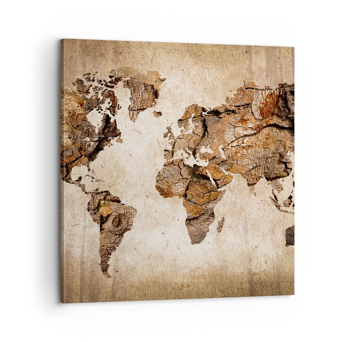 Obraz Na Płótnie - Mapa Kontynenty - 60X60 Cm - Ac60X60-3590