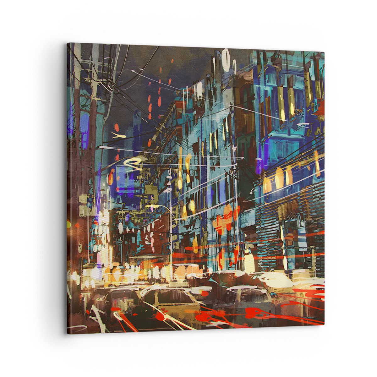 Obraz Na Płótnie - Miasto Centrum Auto - 60X60 Cm - Ac60X60-3787