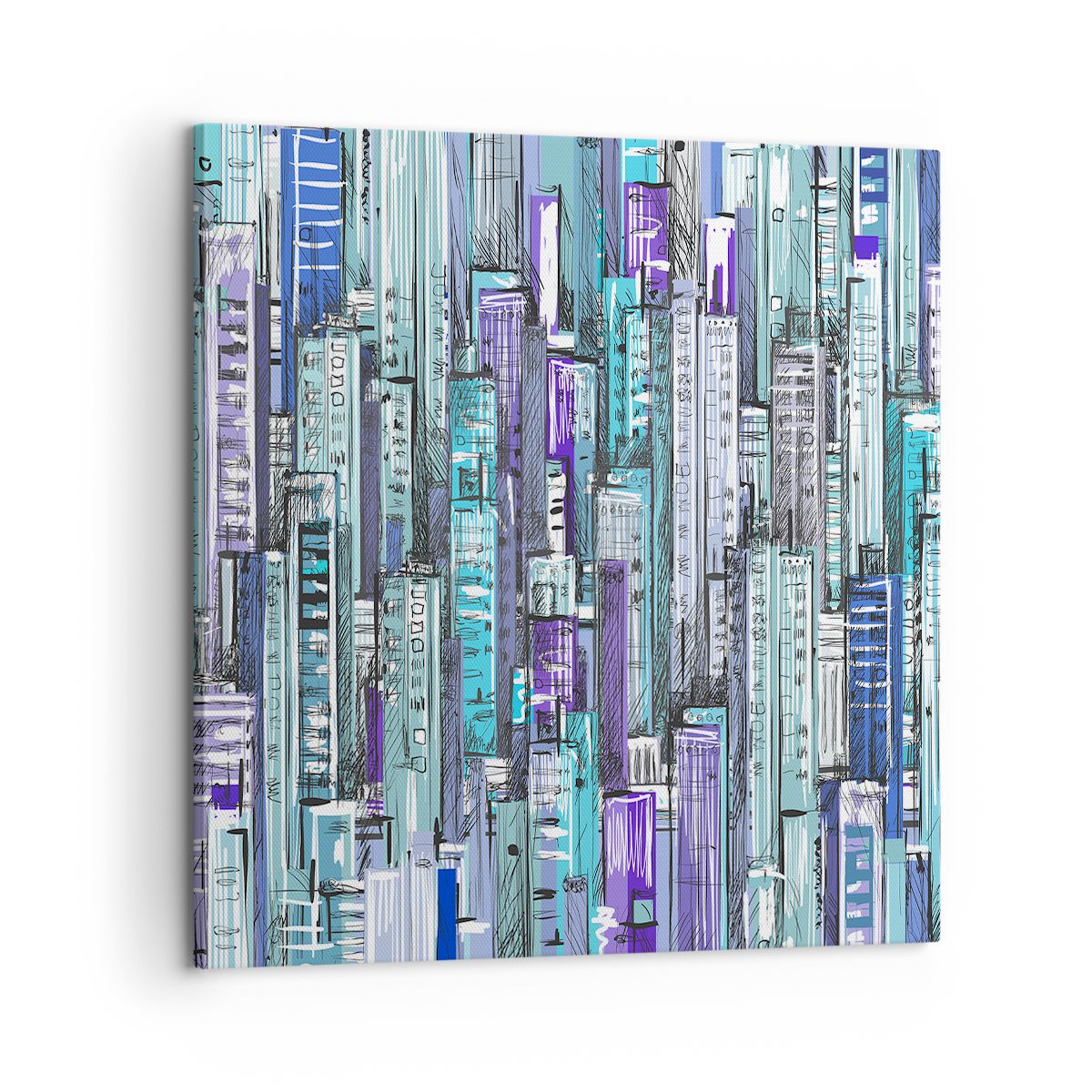 Obraz Na Płótnie - Drapacze Chmur - 60X60 Cm - Ac60X60-3857