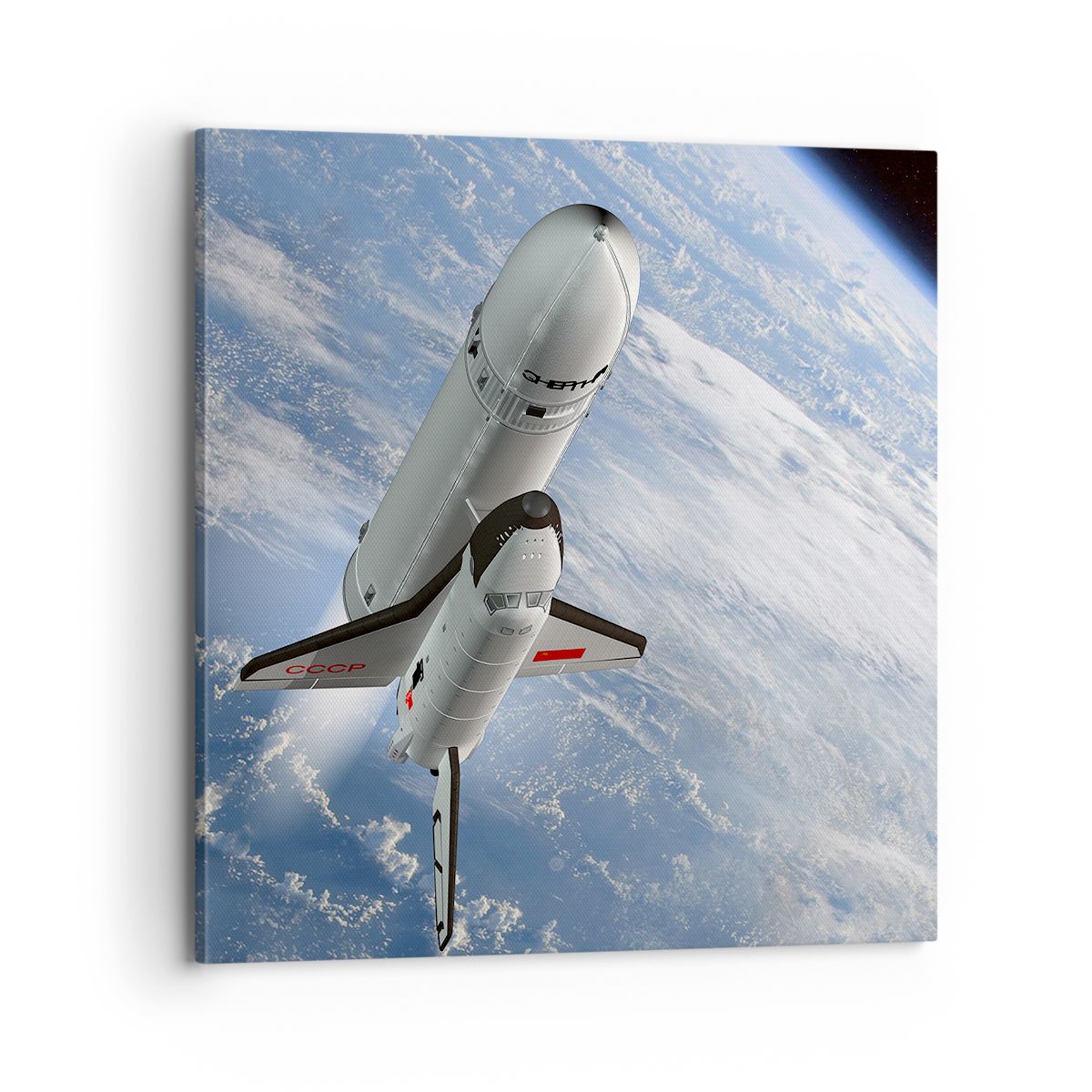 Obraz Na Płótnie - Sputnik Orbita - 70X70 Cm - Ac70X70-0496