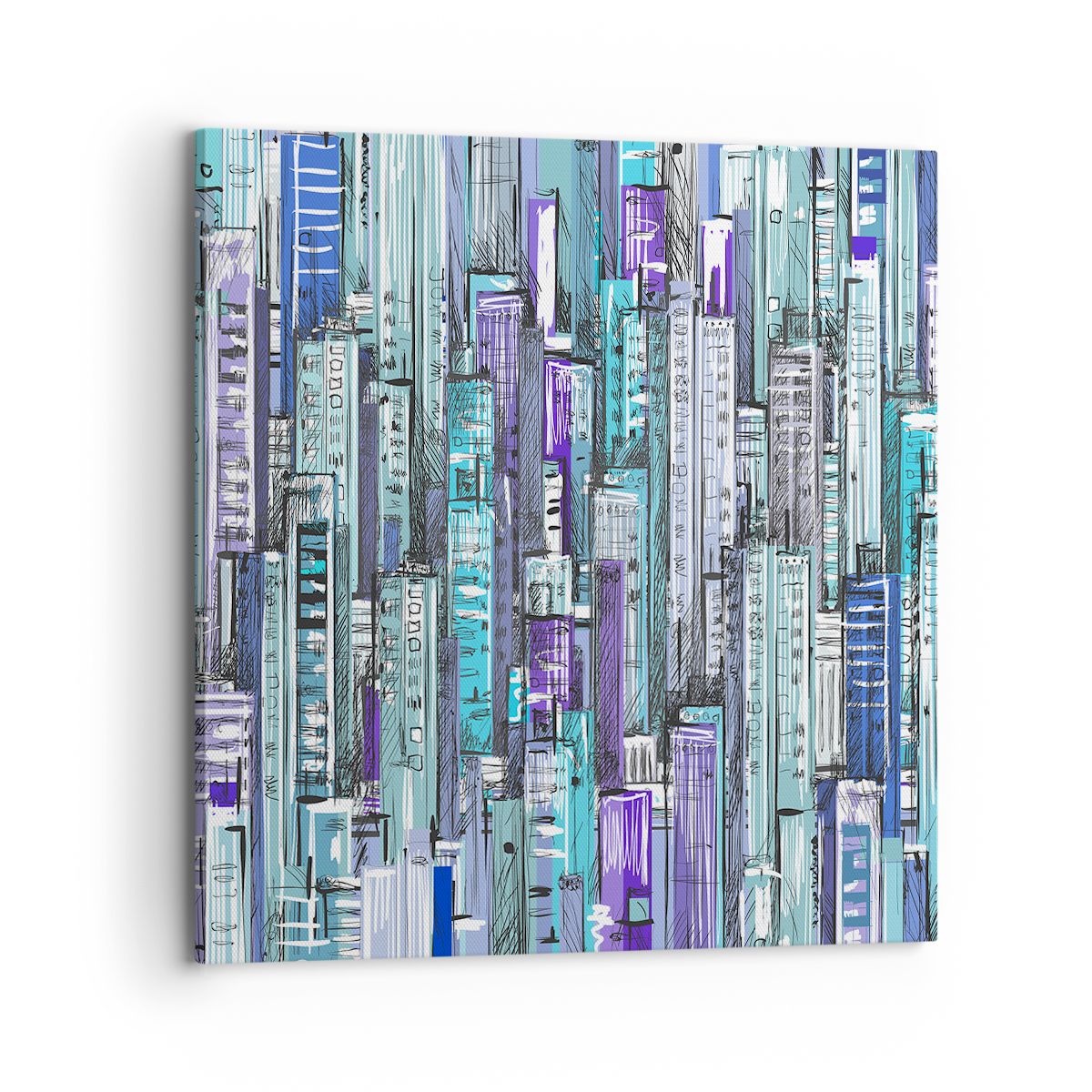 Obraz Na Płótnie - Drapacze Chmur - 70X70 Cm - Ac70X70-3857