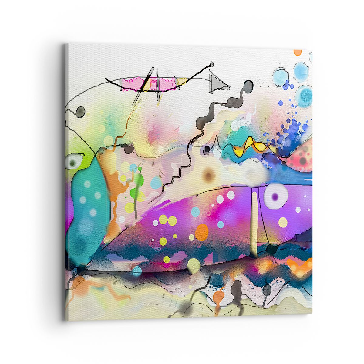 Obraz Na Płótnie - Ryby Pastele  - 70X70 Cm - Ac70X70-4096