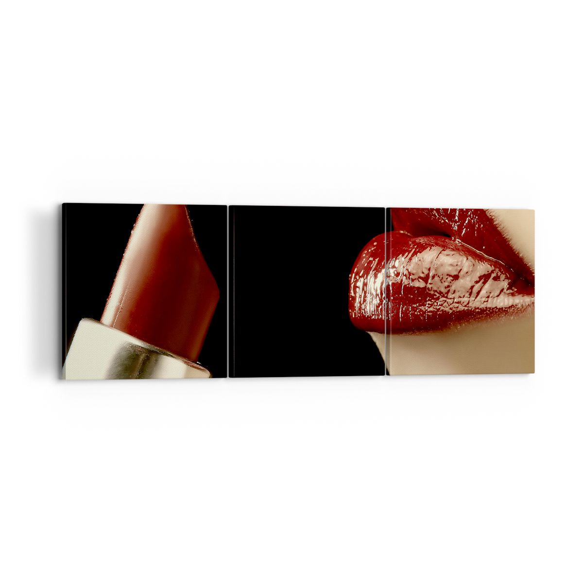 Obraz Na Płótnie - Kobieta Usta  - 120X40 Cm - Ca120X40-0414