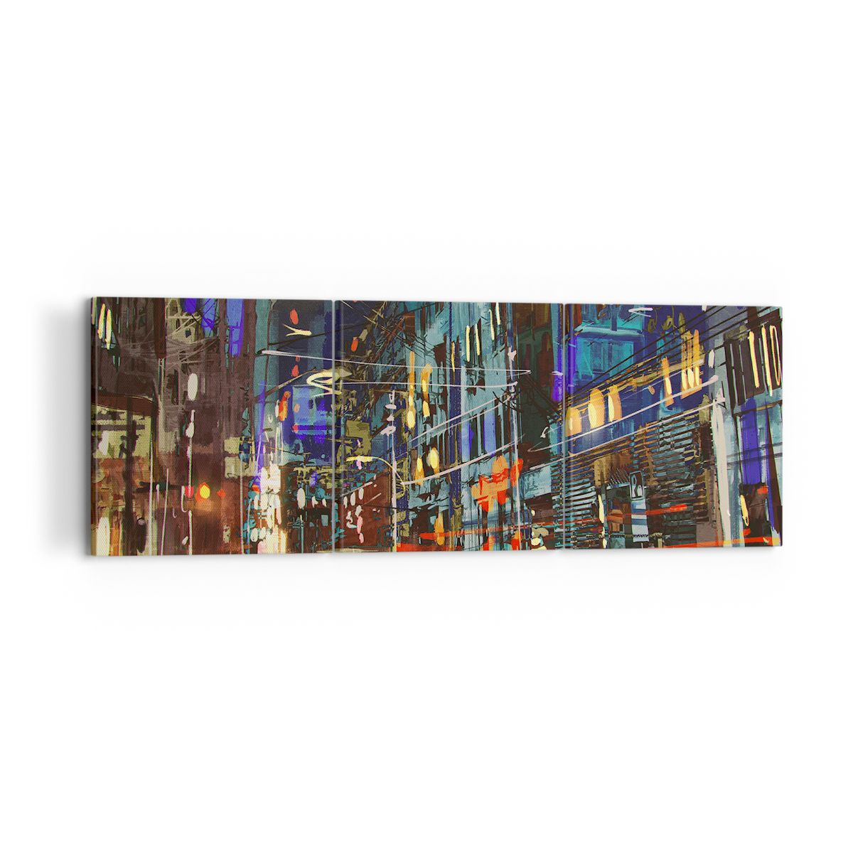 Obraz Na Płótnie - Miasto Centrum Auto - 120X40 Cm - Ca120X40-3787