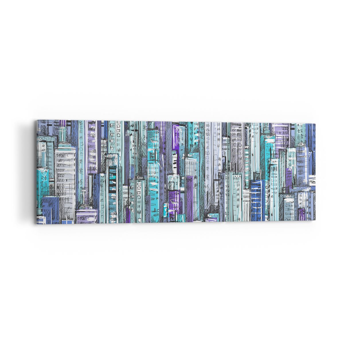 Obraz Na Płótnie - Drapacze Chmur - 120X40 Cm - Ca120X40-3857