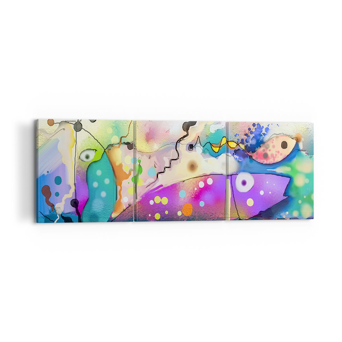 Obraz Na Płótnie - Ryby Pastele  - 120X40 Cm - Ca120X40-4096
