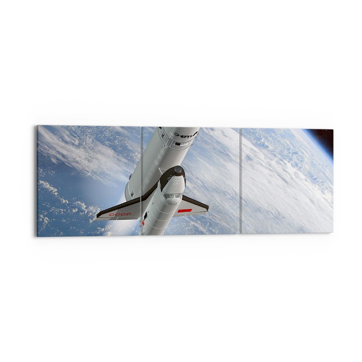 Obraz Na Płótnie - Sputnik Orbita - 150X50 Cm - Ca150X50-0496