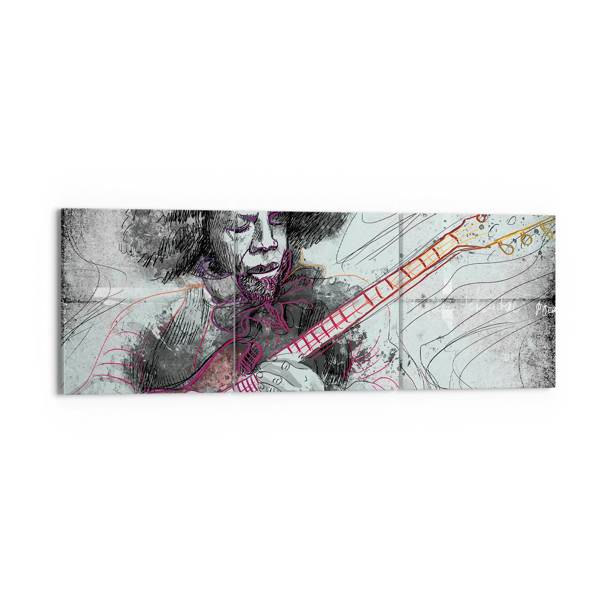Obraz Na Płótnie - Gitara Muzyka  - 150X50 Cm - Ca150X50-2559