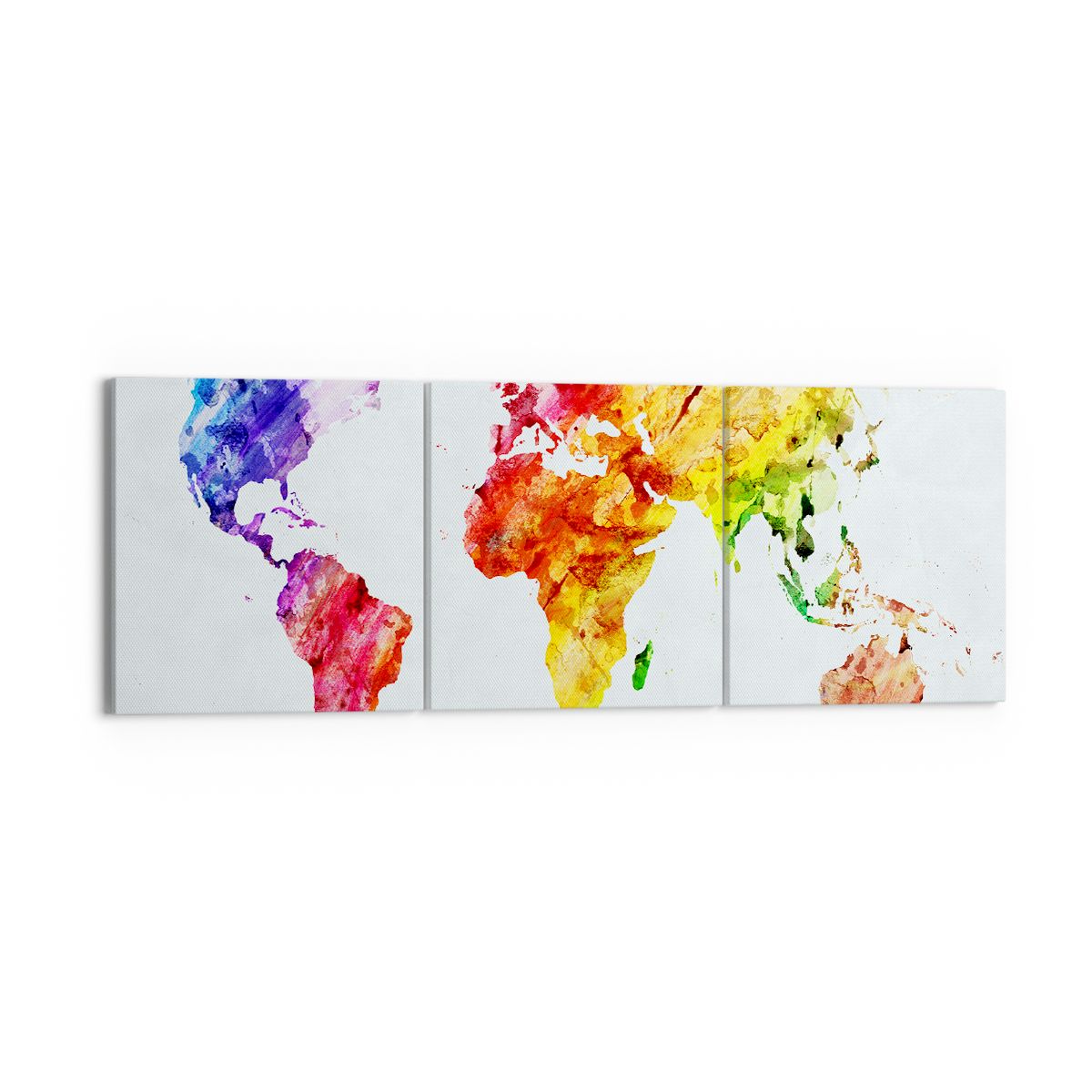 Obraz Na Płótnie - Mapa Kontynent - 150X50 Cm - Ca150X50-2799
