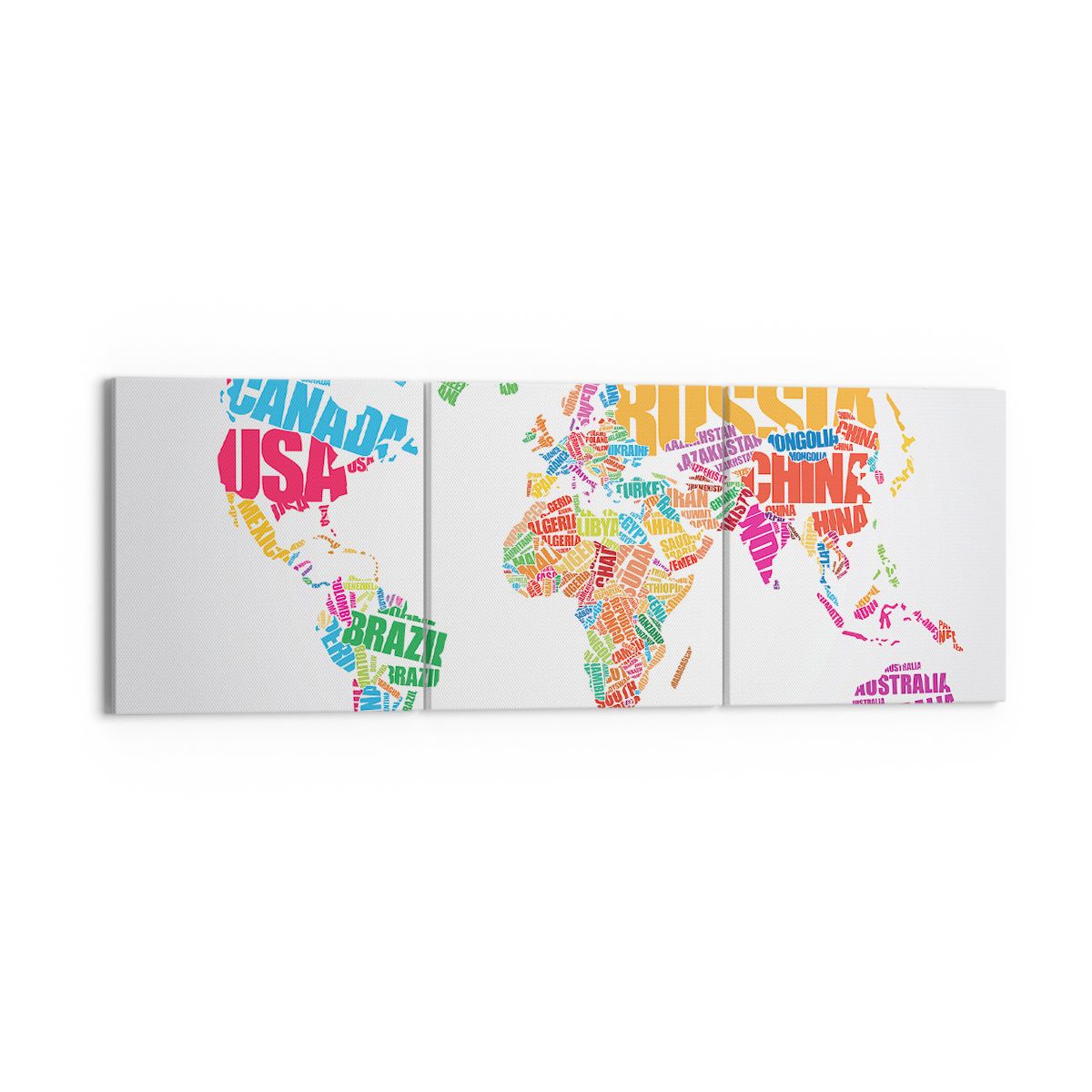 Obraz Na Płótnie - Mapa Kontynent - 150X50 Cm - Ca150X50-2860