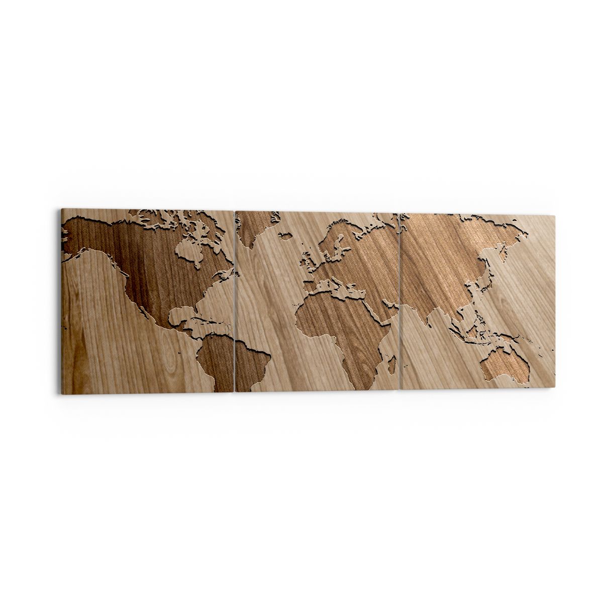 Obraz Na Płótnie - Mapa Kontynent - 150X50 Cm - Ca150X50-3042
