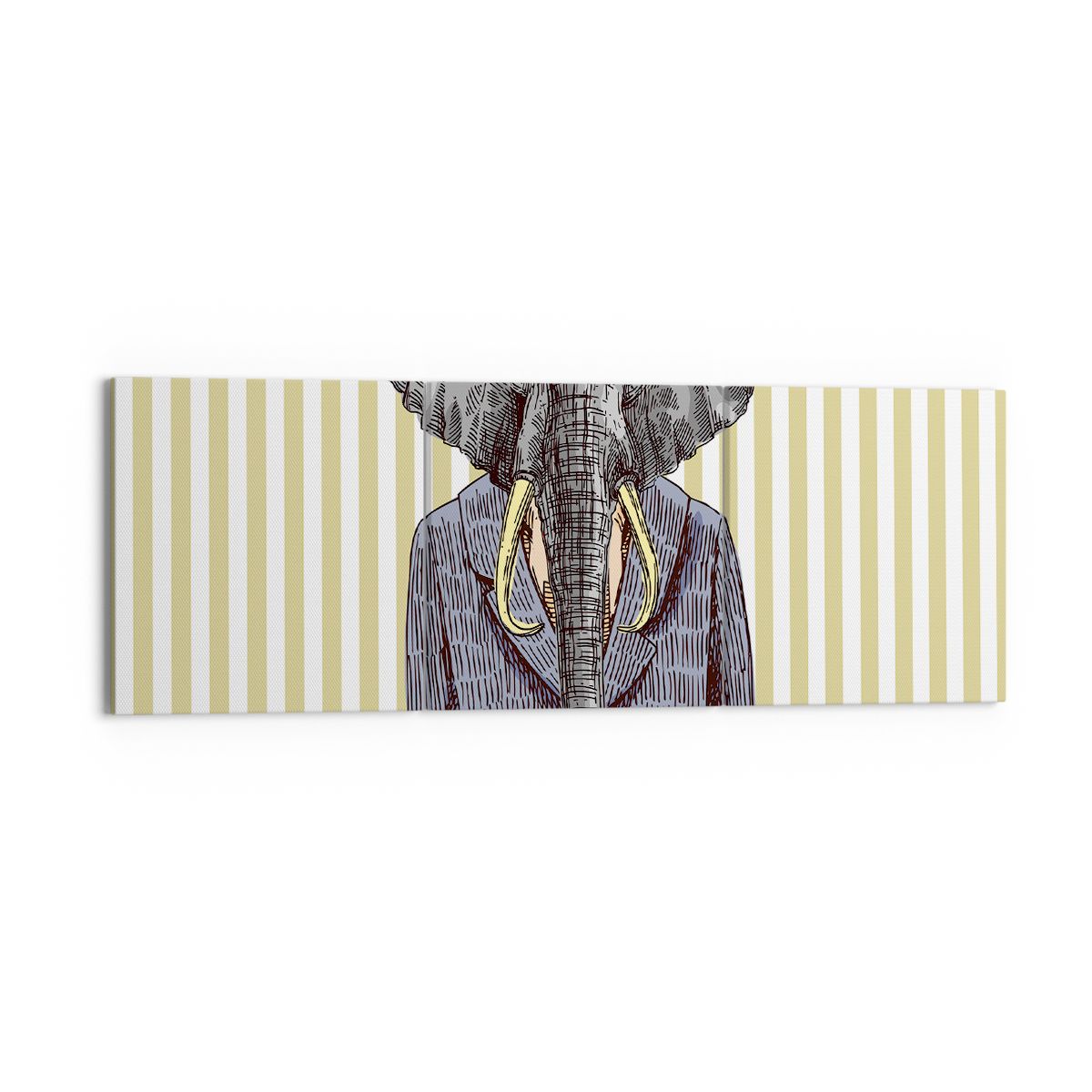 Obraz Na Płótnie - Słoń Elegant  - 150X50 Cm - Ca150X50-3209