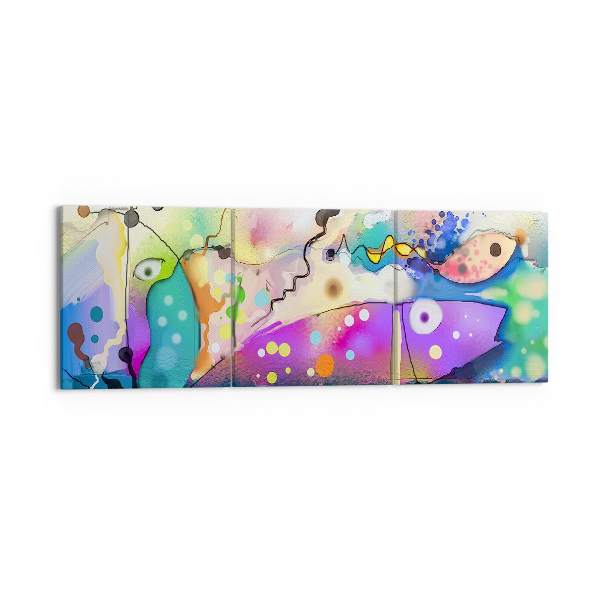 Obraz Na Płótnie - Ryby Pastele  - 150X50 Cm - Ca150X50-4096