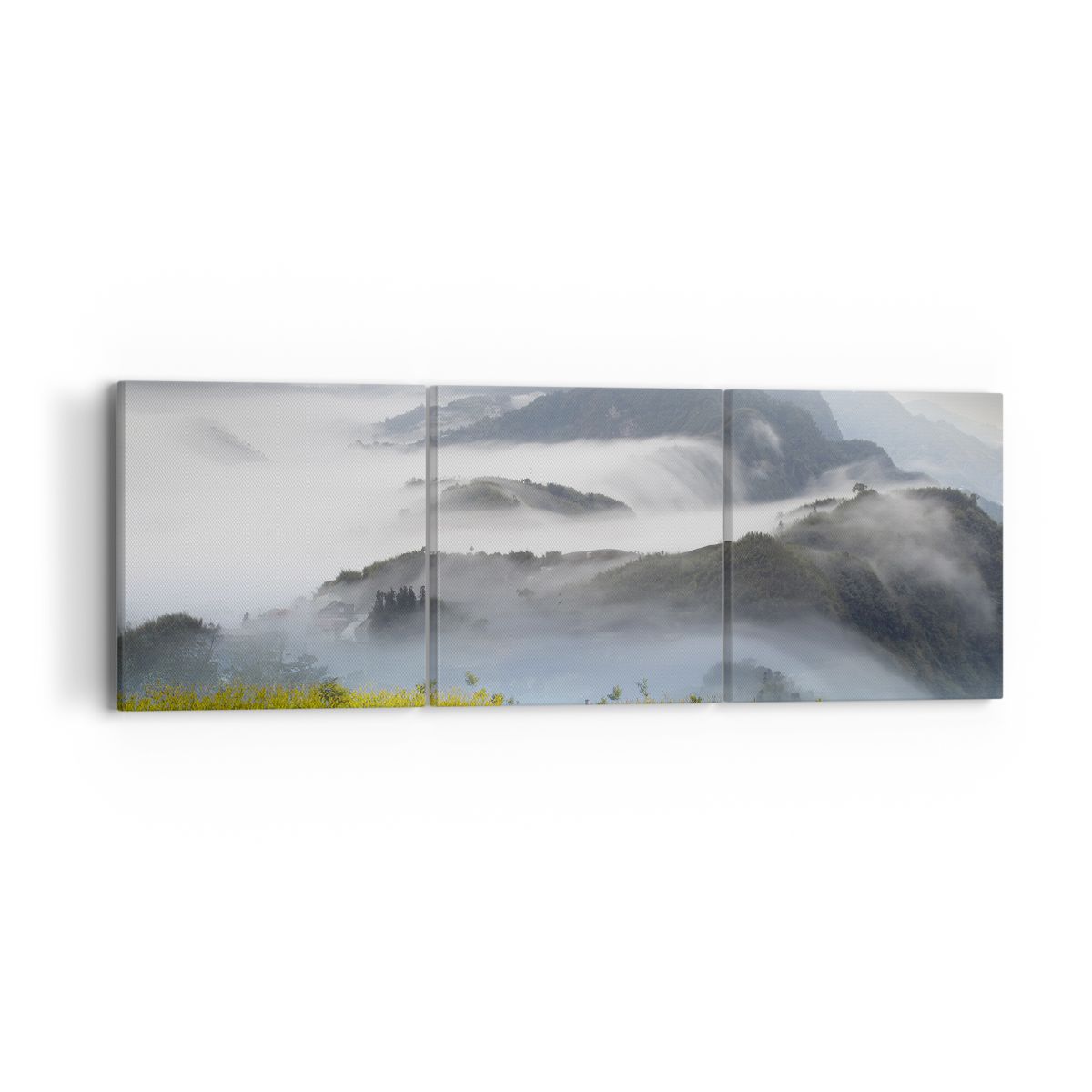 Obraz Na Płótnie - Góry Droga Mgła - 90X30 Cm - Ca90X30-2478