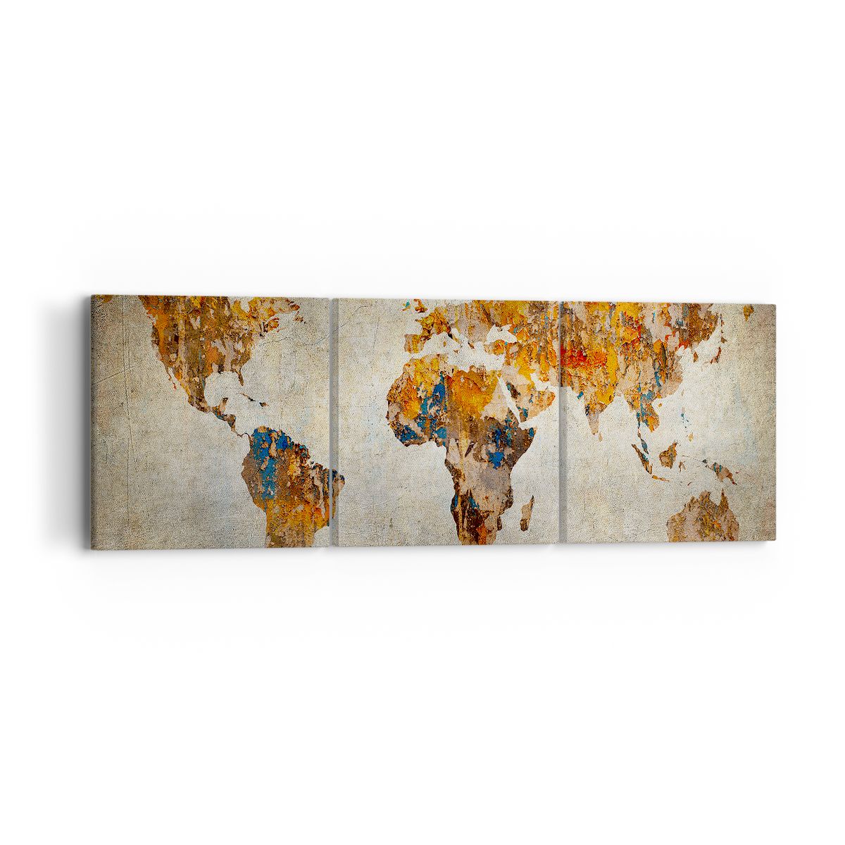 Obraz Na Płótnie - Mapa Kontynent - 90X30 Cm - Ca90X30-2783