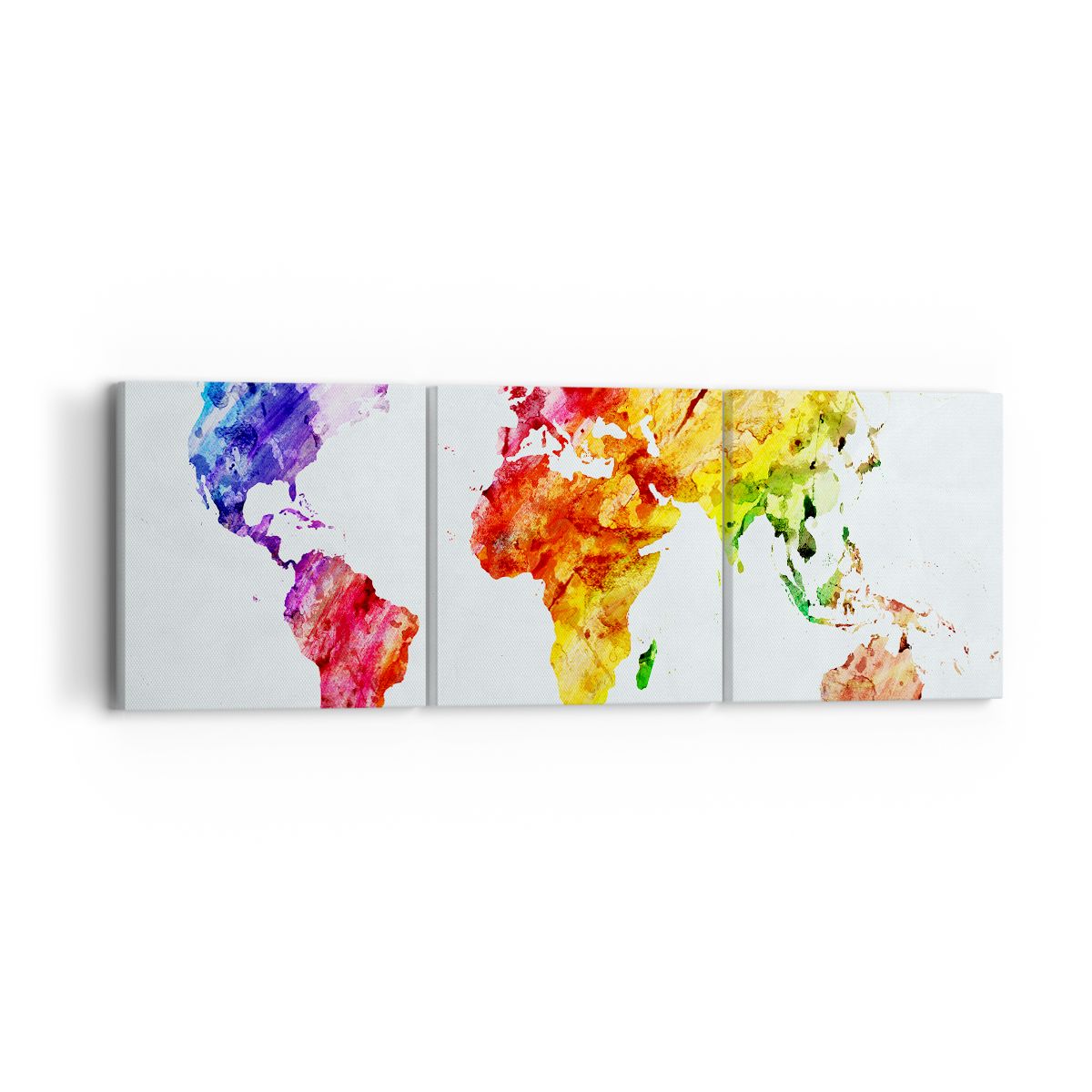 Obraz Na Płótnie - Mapa Kontynent - 90X30 Cm - Ca90X30-2799