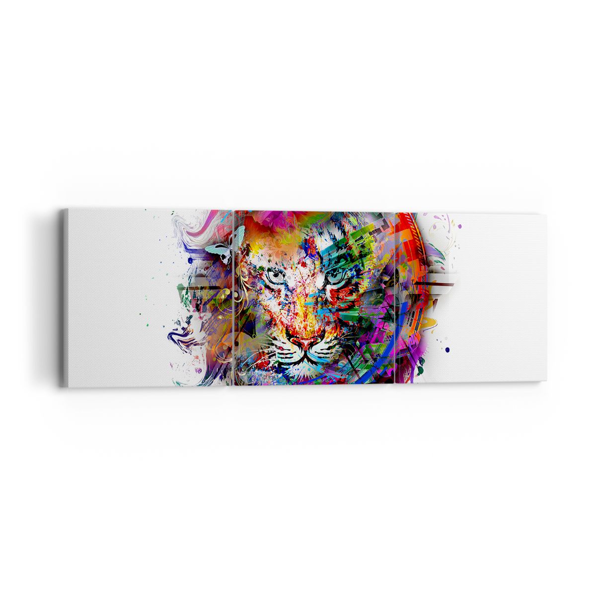 Obraz Na Płótnie - Tygrys Rysunek - 90X30 Cm - Ca90X30-2830
