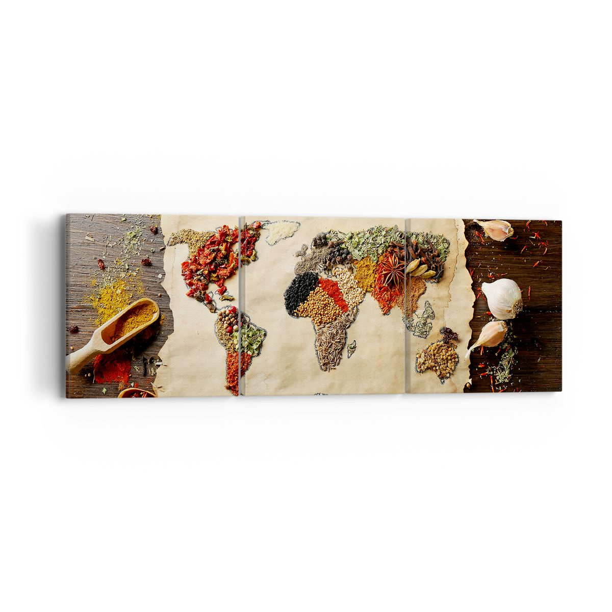 Obraz Na Płótnie - Mapa Przyprawy  - 90X30 Cm - Ca90X30-2832