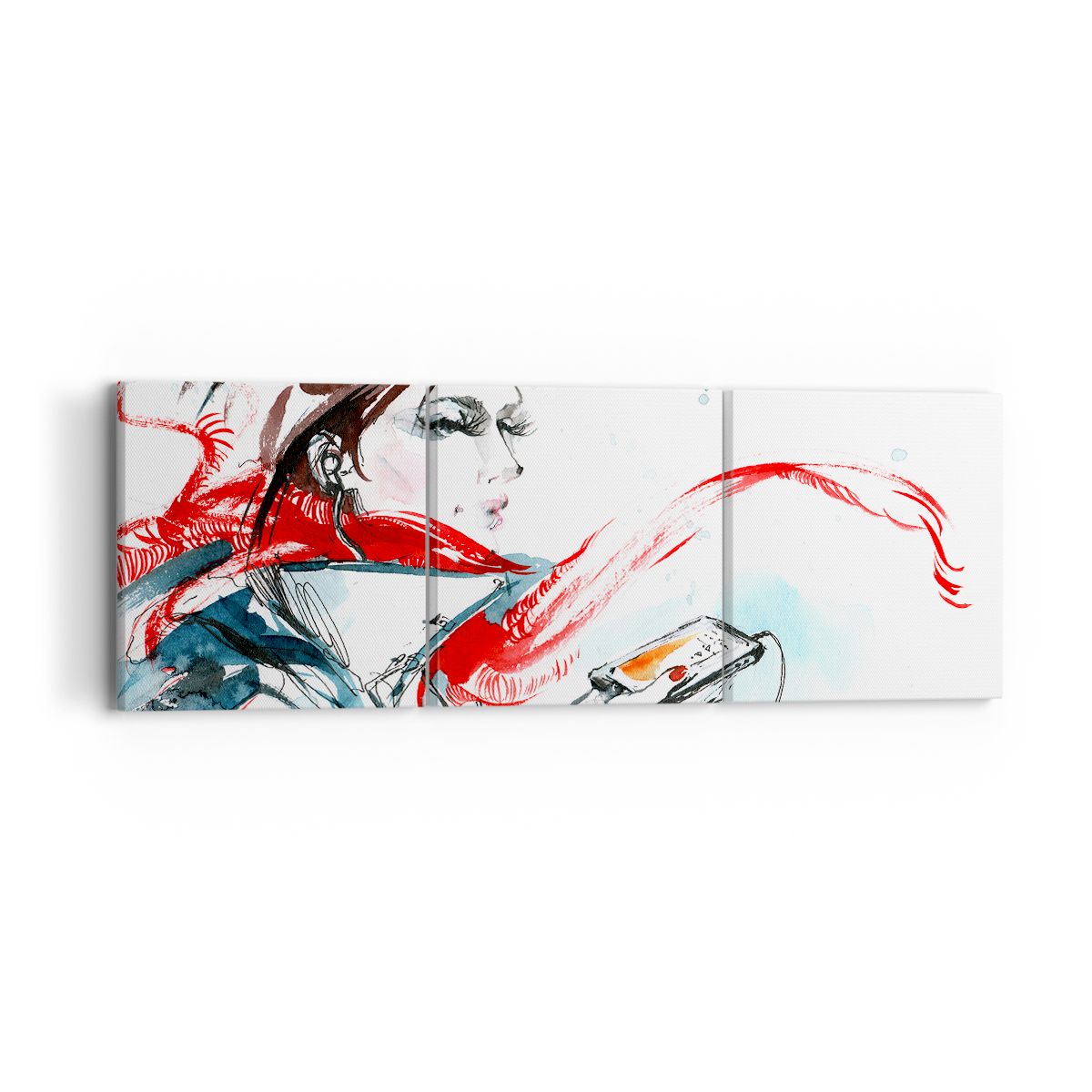 Obraz Na Płótnie - Kobieta Rysunek - 90X30 Cm - Ca90X30-3015
