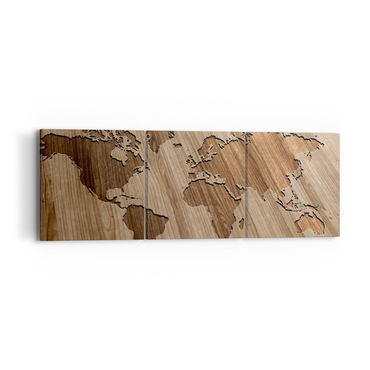 Obraz Na Płótnie - Mapa Kontynent - 90X30 Cm - Ca90X30-3042
