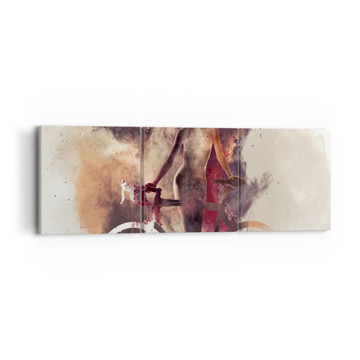 Obraz Na Płótnie - Kobieta Rower - 90X30 Cm - Ca90X30-3136