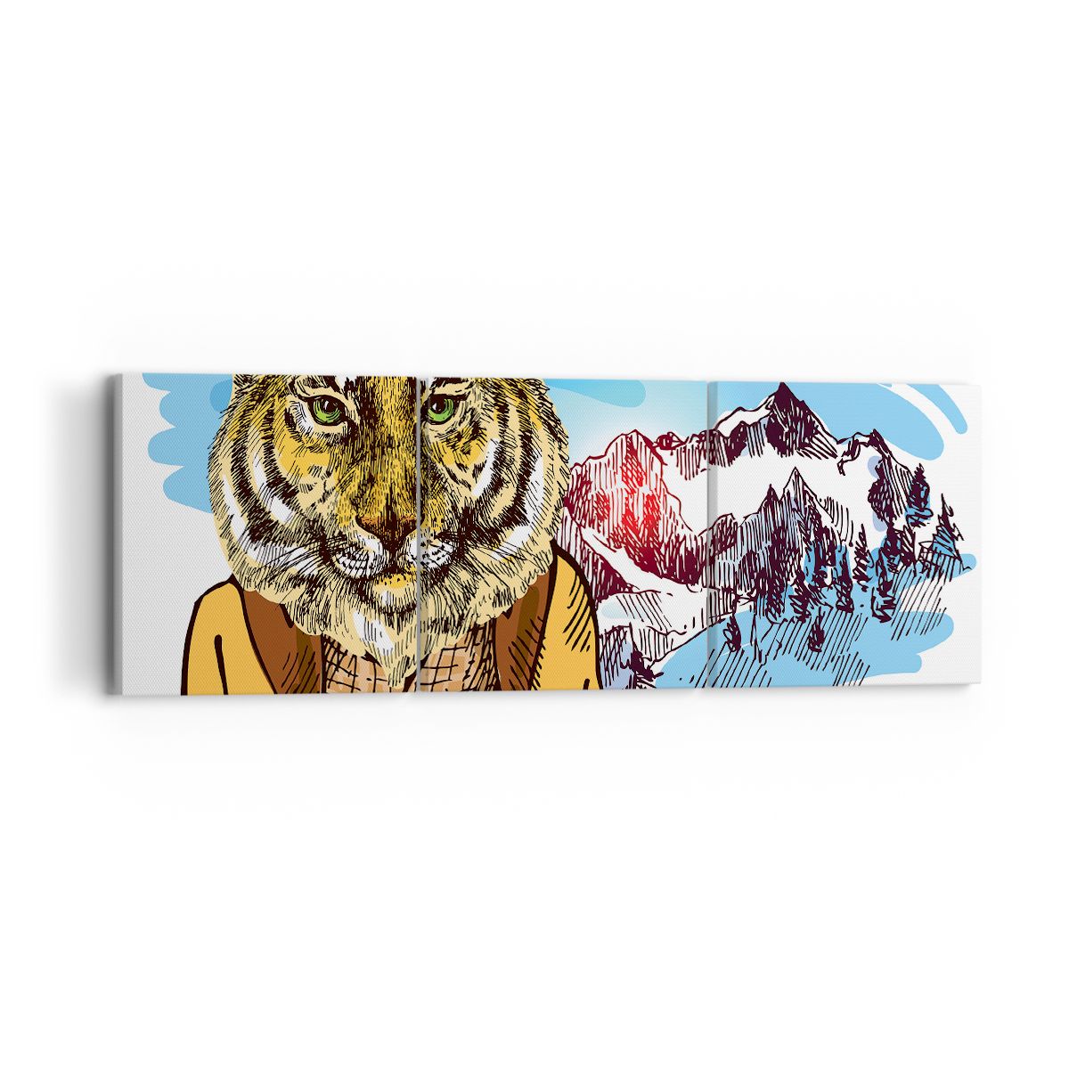 Obraz Na Płótnie - Tygrys Elegant - 90X30 Cm - Ca90X30-3210