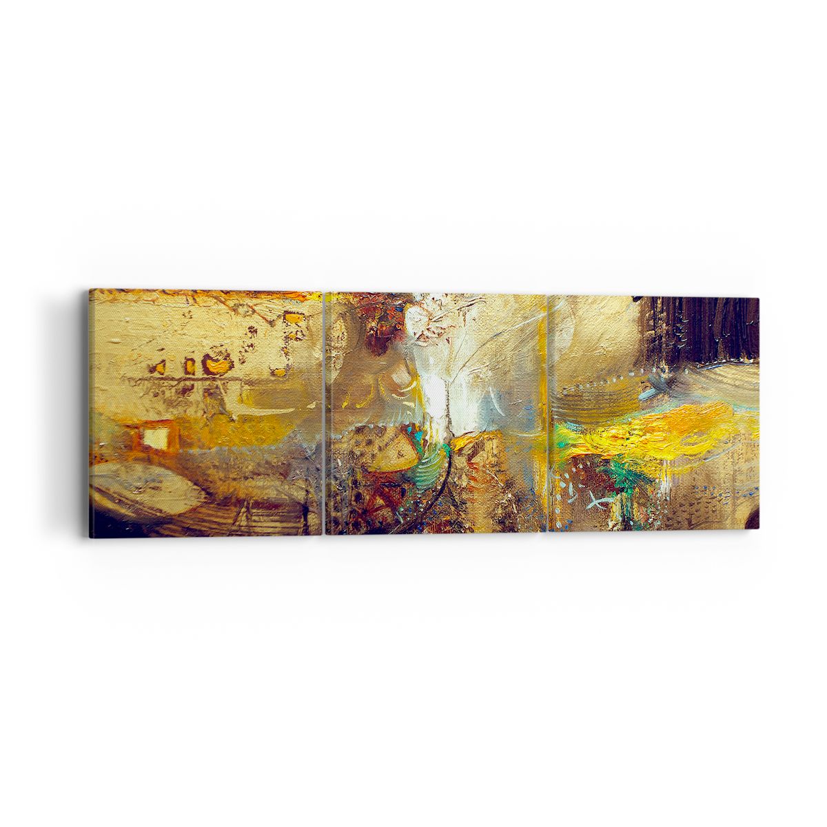 Obraz Na Płótnie - Kompozycja Barw  - 90X30 Cm - Ca90X30-3483