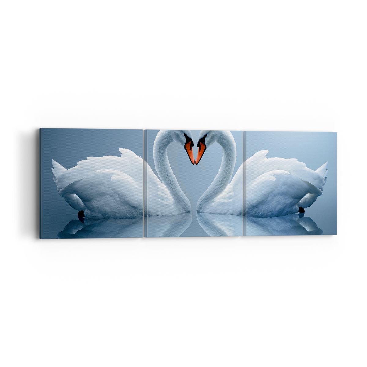 Obraz Na Płótnie - Łabędzie Serce  - 90X30 Cm - Ca90X30-3541
