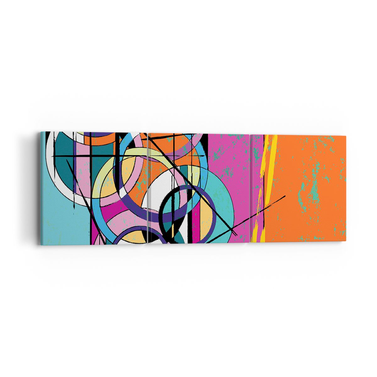 Obraz Na Płótnie - Abstrakcja Kolor - 90X30 Cm - Ca90X30-3601