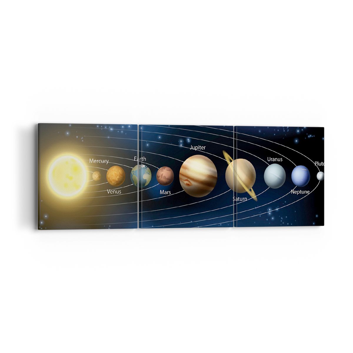 Obraz Na Płótnie - Kosmos Planety  - 90X30 Cm - Ca90X30-3650