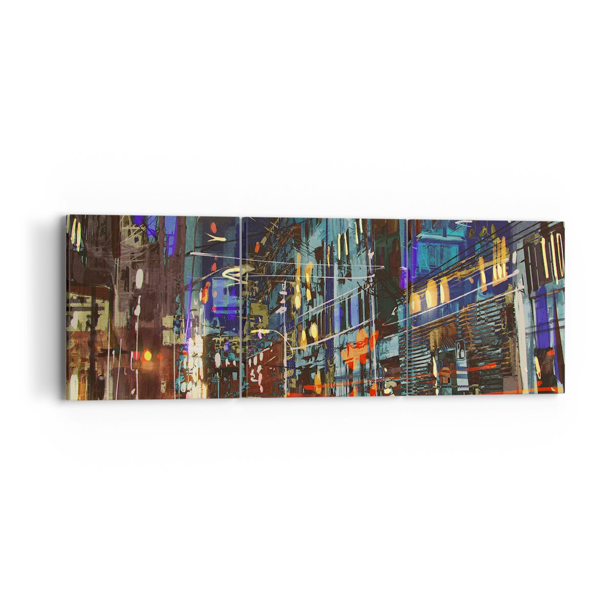 Obraz Na Płótnie - Miasto Centrum Auto - 90X30 Cm - Ca90X30-3787