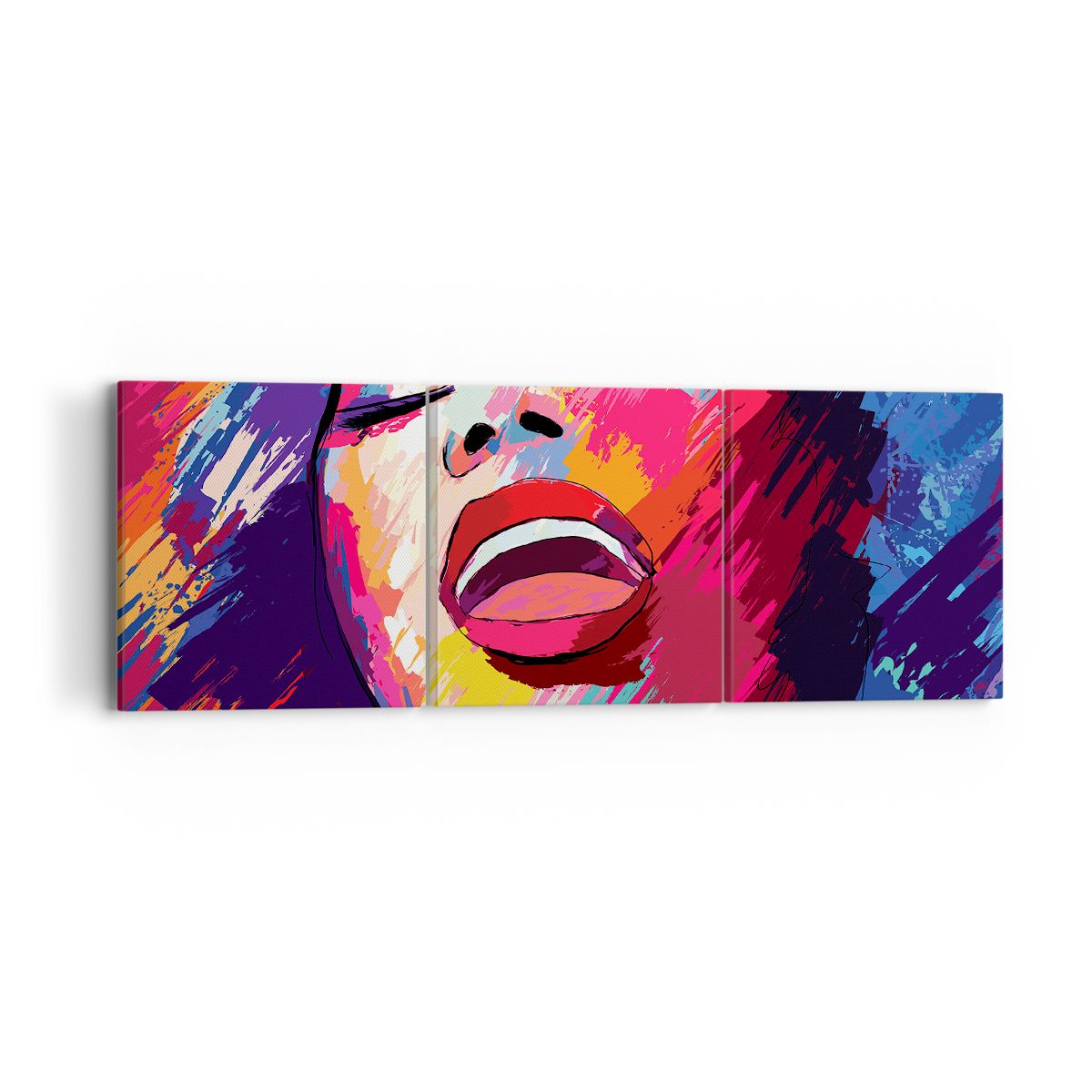 Obraz Na Płótnie - Piosenkarka Usta - 90X30 Cm - Ca90X30-4019