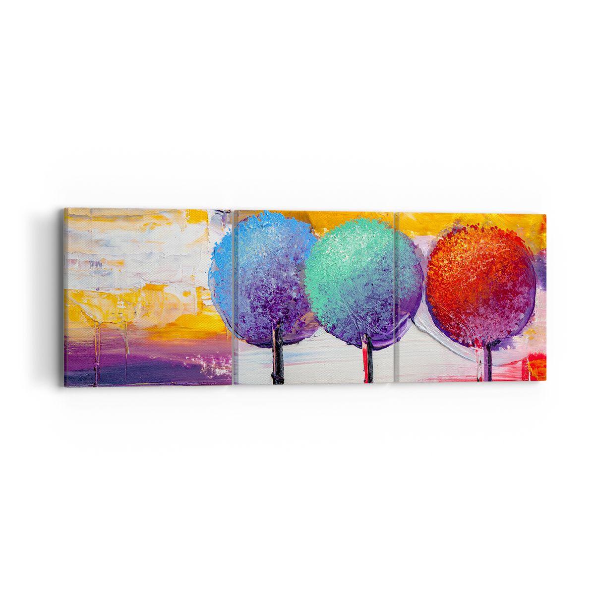 Obraz Na Płótnie - Kompozycja Barwna - 90X30 Cm - Ca90X30-4110