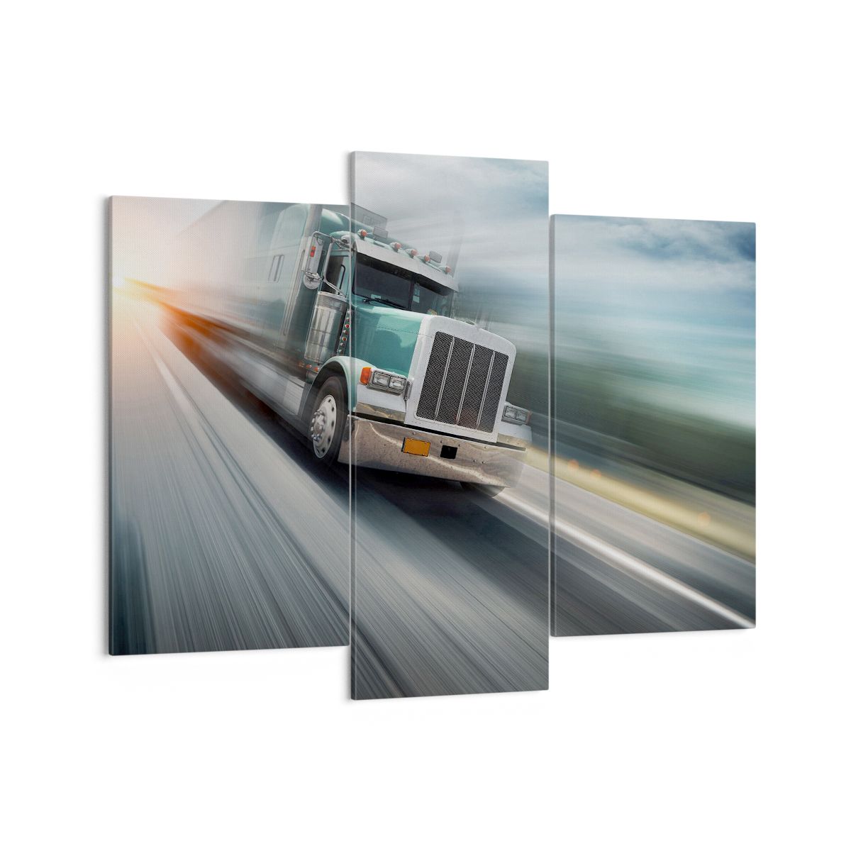 Obraz Na Płótnie - Ciężarówka Trasa - 130X100 Cm - Cb130X100-0182