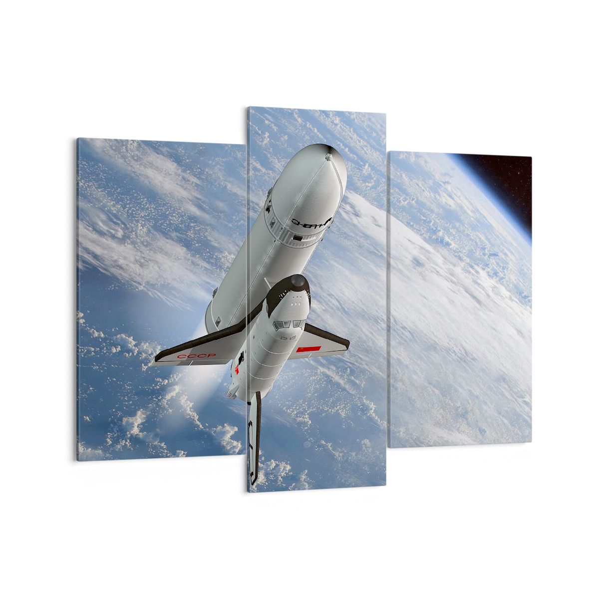 Obraz Na Płótnie - Sputnik Orbita - 130X100 Cm - Cb130X100-0496