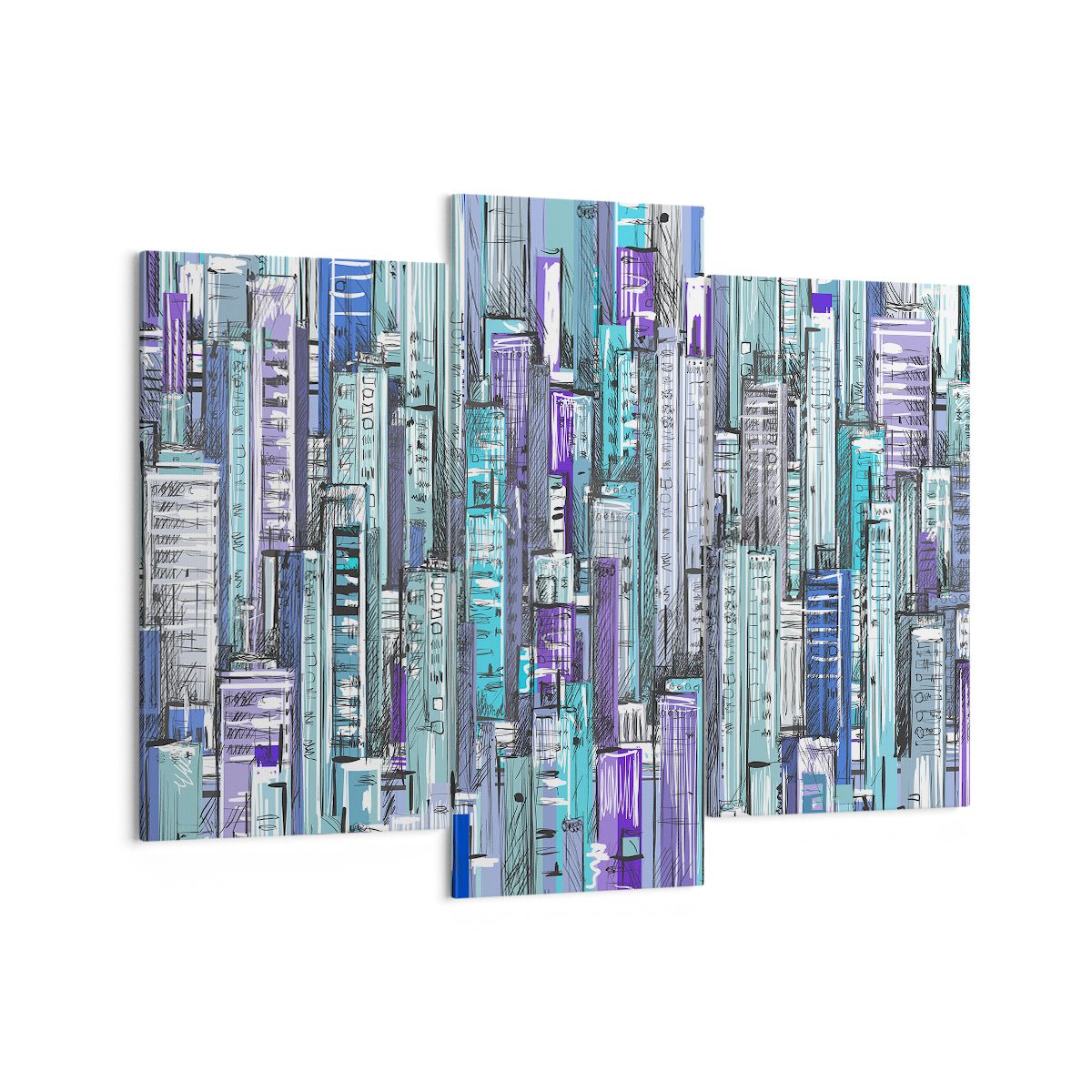 Obraz Na Płótnie - Drapacze Chmur - 130X100 Cm - Cb130X100-3857