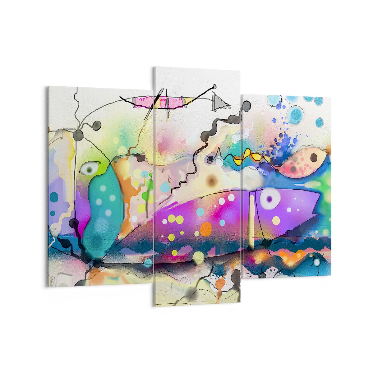 Obraz Na Płótnie - Ryby Pastele  - 130X100 Cm - Cb130X100-4096