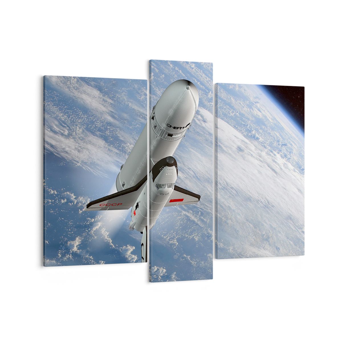 Obraz Na Płótnie - Sputnik Orbita - 95X80 Cm - Cb95X80-0496