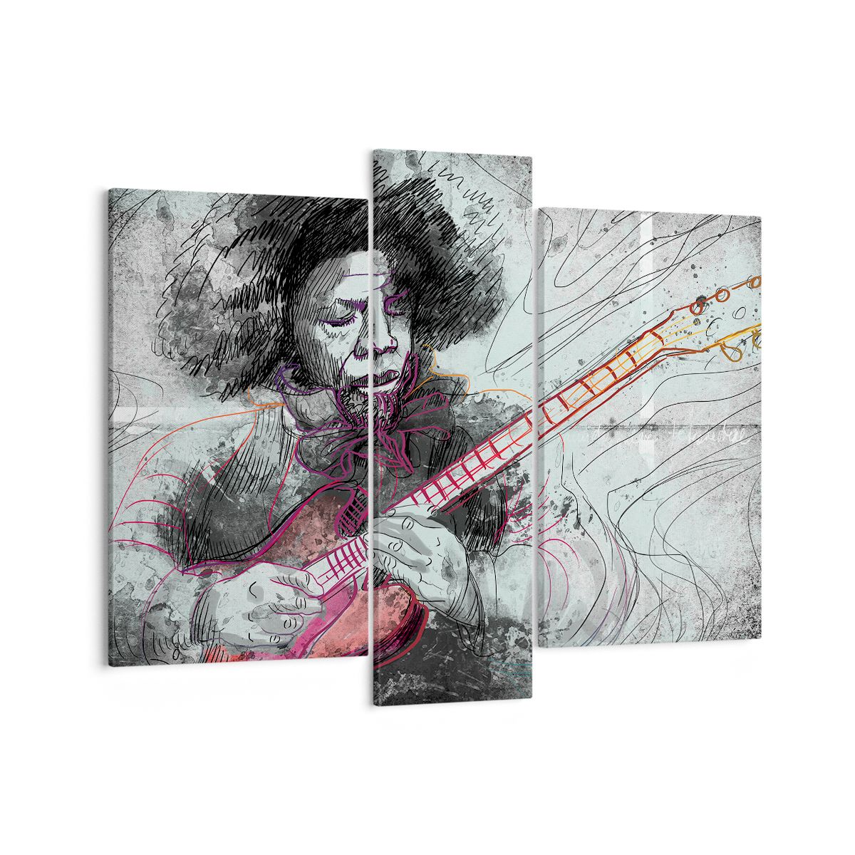 Obraz Na Płótnie - Gitara Muzyka  - 95X80 Cm - Cb95X80-2559