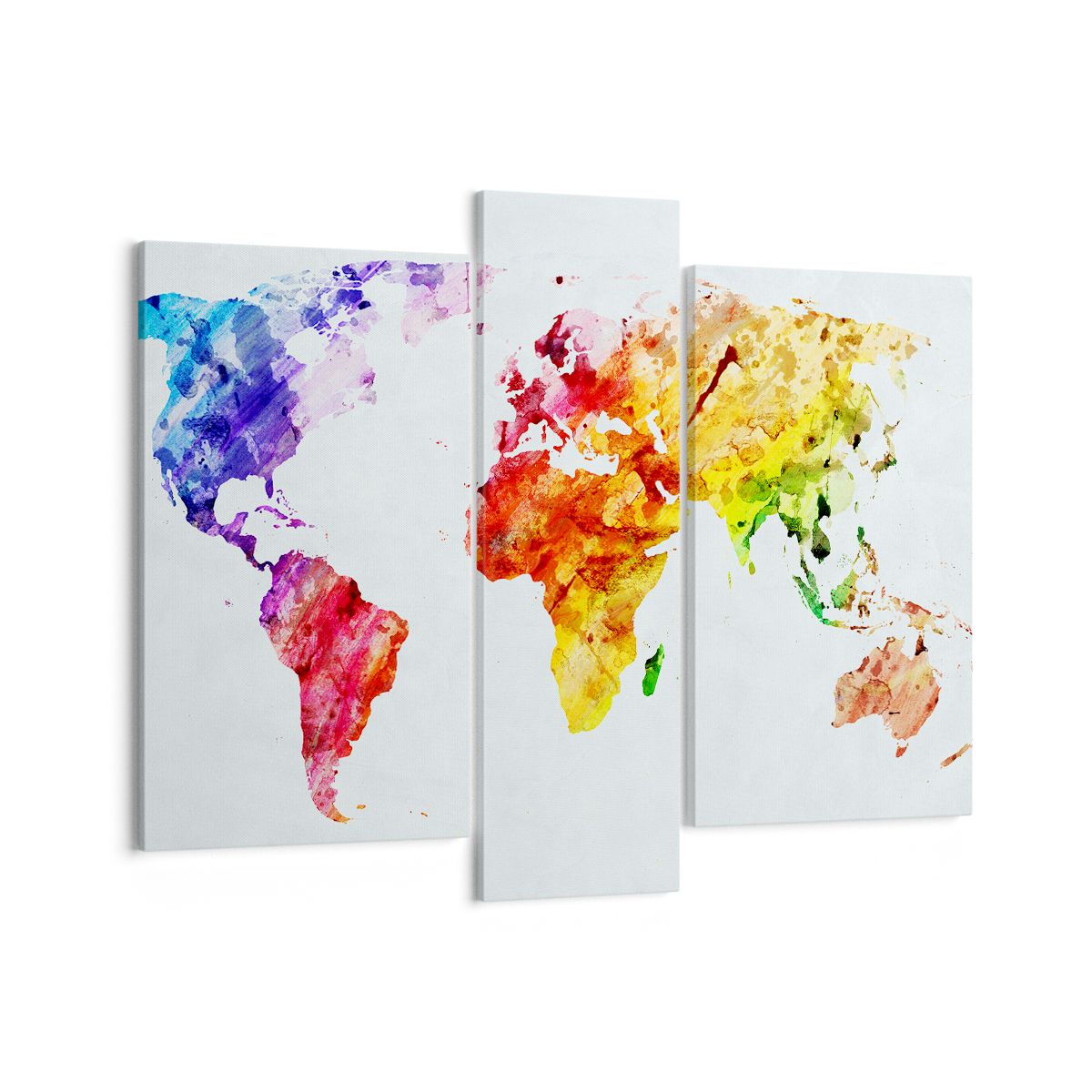 Obraz Na Płótnie - Mapa Kontynent - 95X80 Cm - Cb95X80-2799