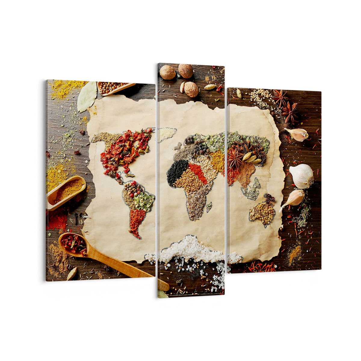 Obraz Na Płótnie - Mapa Przyprawy  - 95X80 Cm - Cb95X80-2832