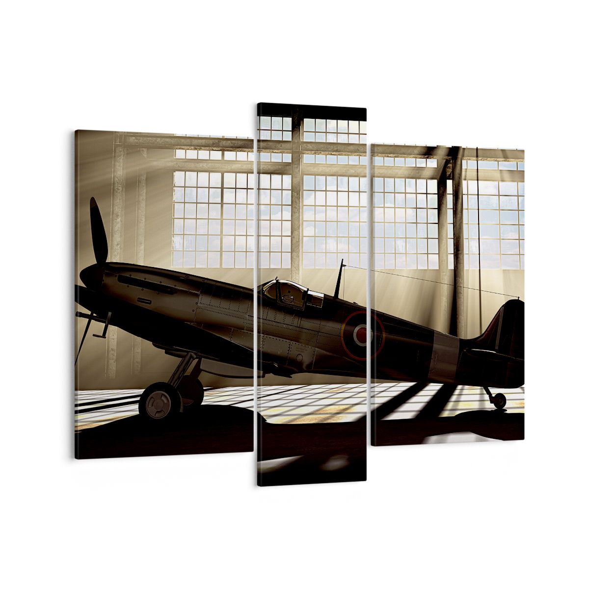 Obraz Na Płótnie - Samolot Hangar - 95X80 Cm - Cb95X80-2969