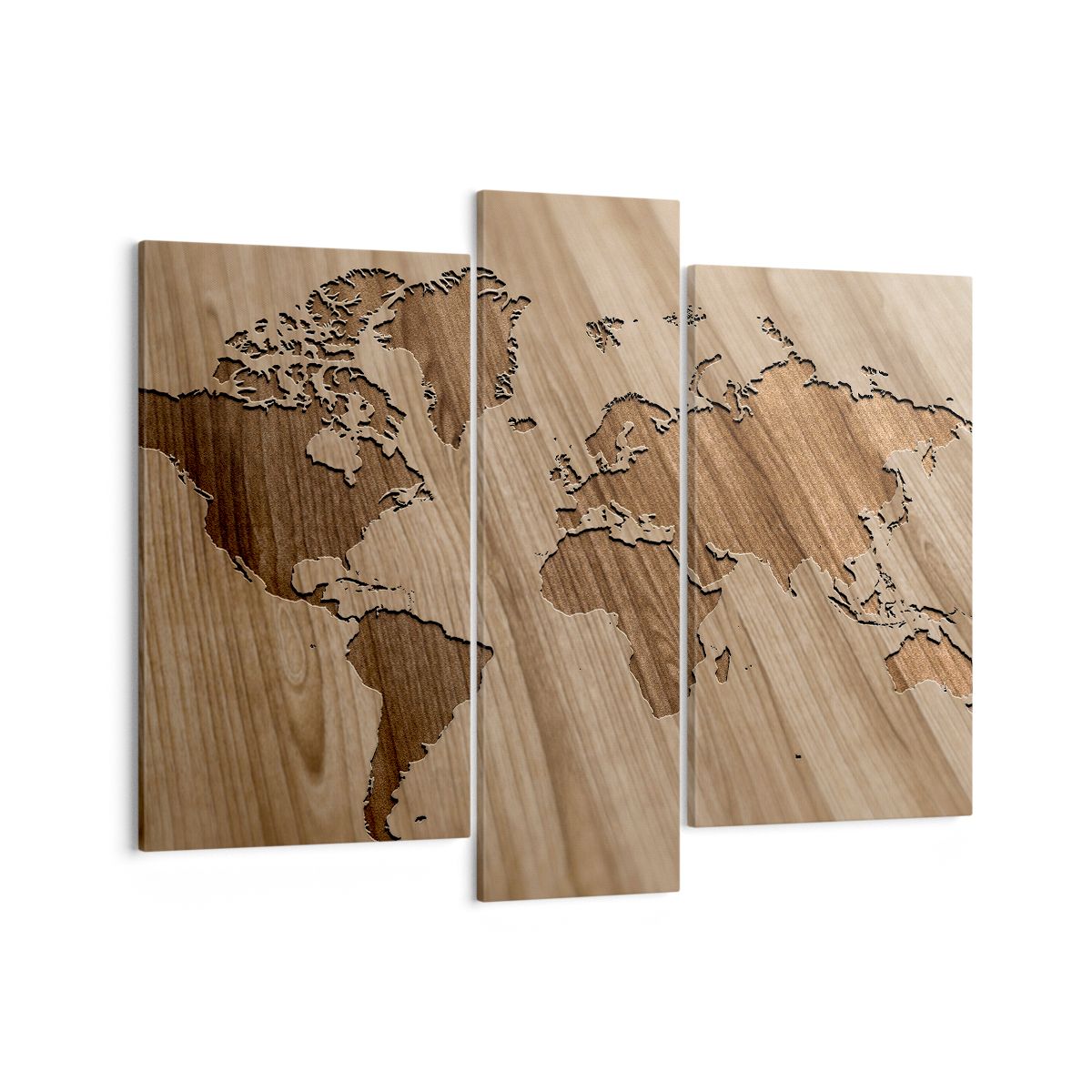 Obraz Na Płótnie - Mapa Kontynent - 95X80 Cm - Cb95X80-3042