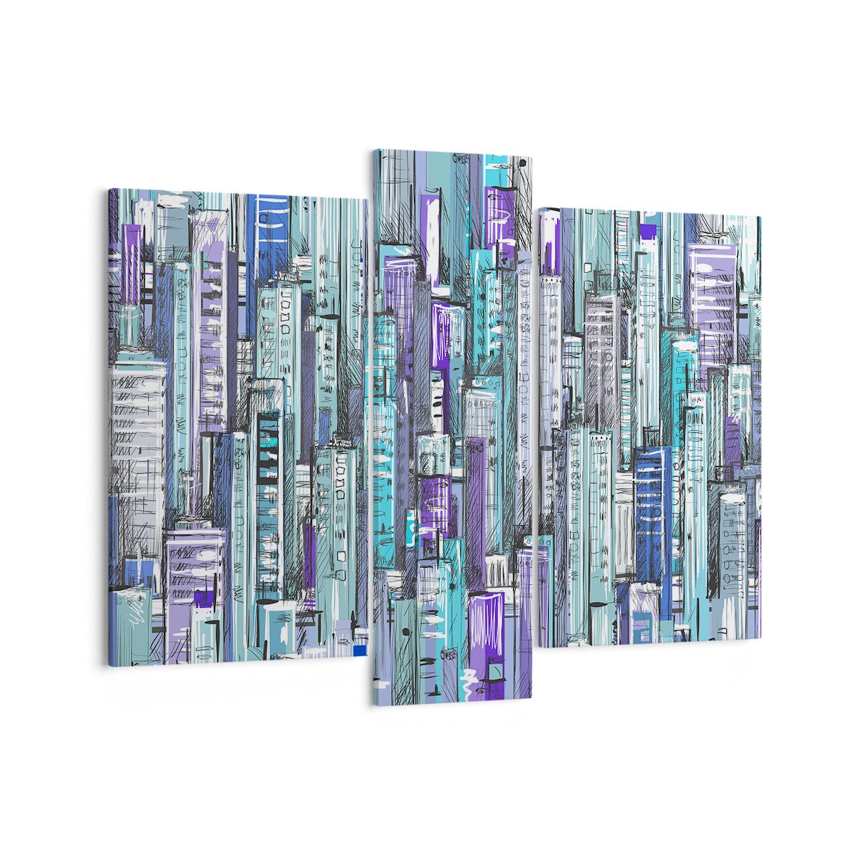 Obraz Na Płótnie - Drapacze Chmur - 95X80 Cm - Cb95X80-3857