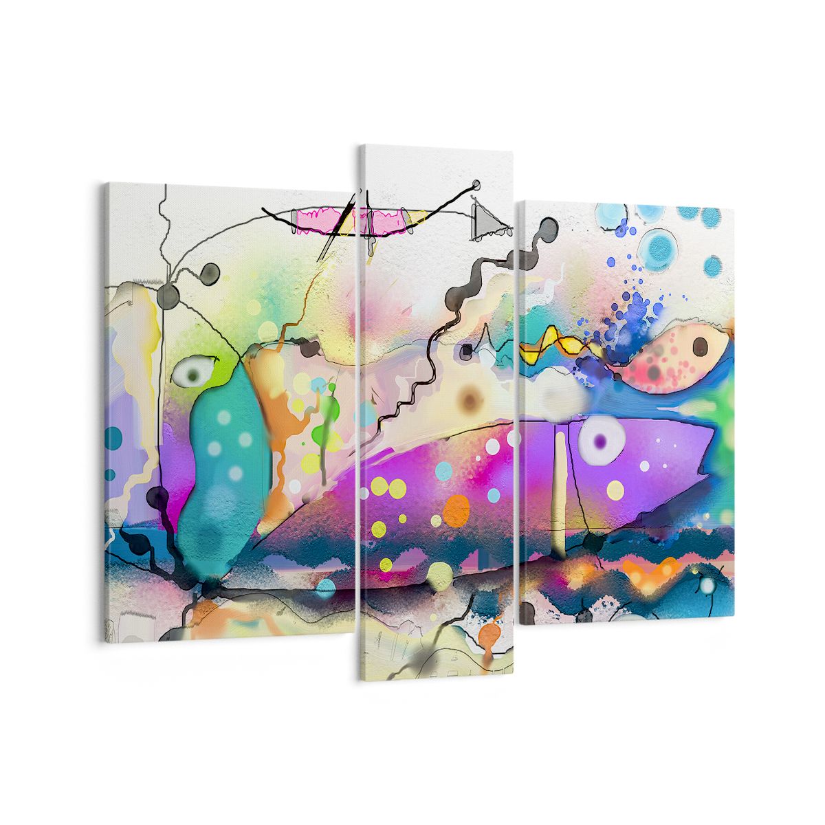 Obraz Na Płótnie - Ryby Pastele  - 95X80 Cm - Cb95X80-4096