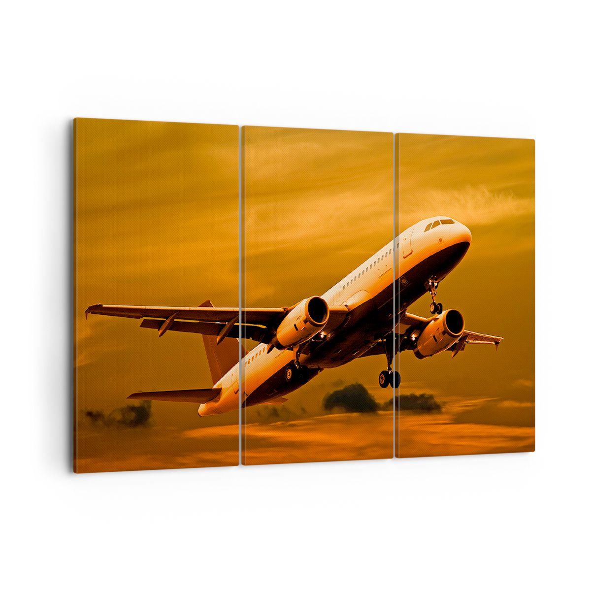 Obraz Na Płótnie - Samolot Start - 105X70 Cm - Ce105X70-0368