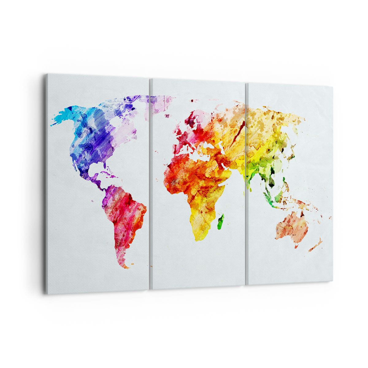 Obraz Na Płótnie - Mapa Kontynent - 105X70 Cm - Ce105X70-2799