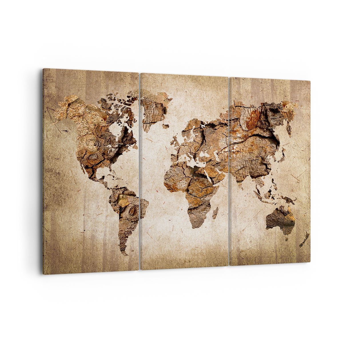 Obraz Na Płótnie - Mapa Kontynenty - 105X70 Cm - Ce105X70-3590