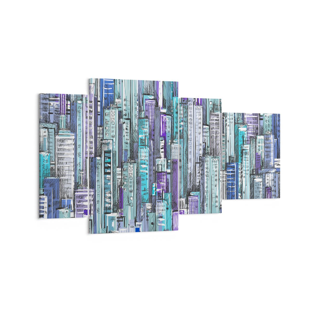 Obraz Na Płótnie - Drapacze Chmur - 120X70 Cm - Dl120X70-3857